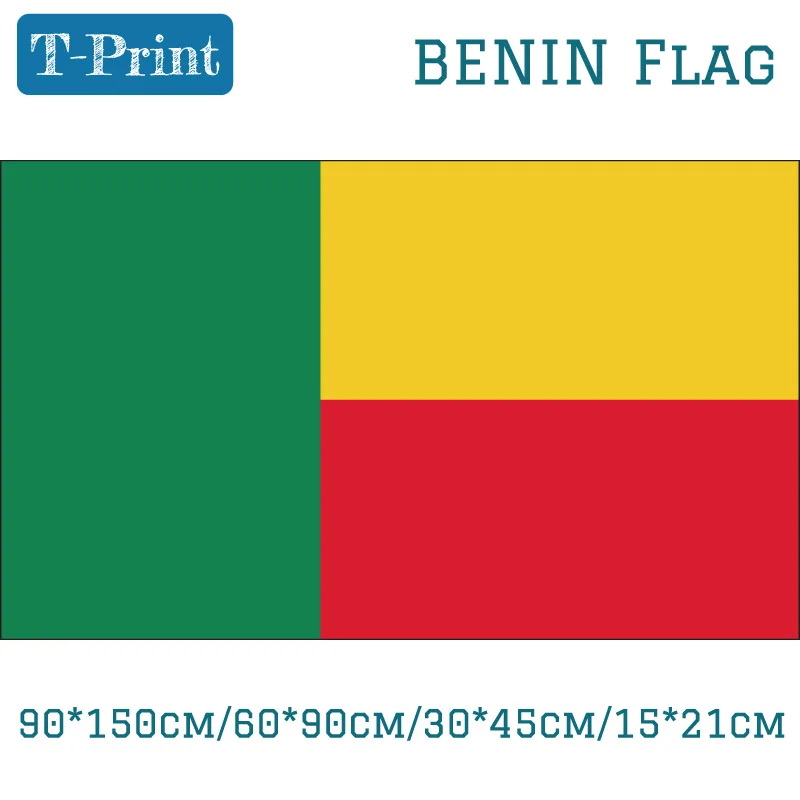 

Free shipping Benin National Flag 90*150cm 60*90cm 15*21cm 30*45cm Car Flag 3*5 Feet Printing Polyester Flag
