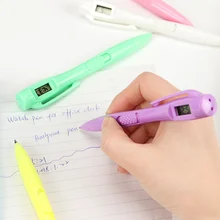 1PC montre électronique Test stylo électronique horloge stylo à bille étudiant fonctionnaire travail bureau usage spécial stylo à bille(China)
