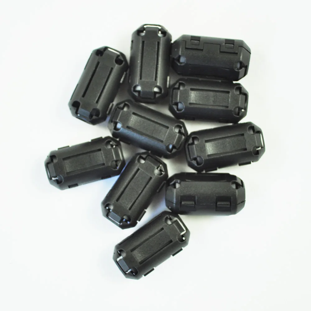 Hot Sale!10 Pcs Movable 7mm Inner Diameter Black Ferrite Core Ring Cable Clip L2 