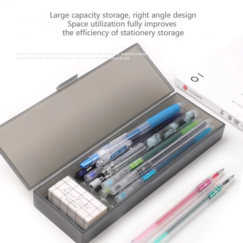 Simple clear Japanese KOKUYO High quality transparent Pencil Case PP material School Supplies Stationery Kawaii