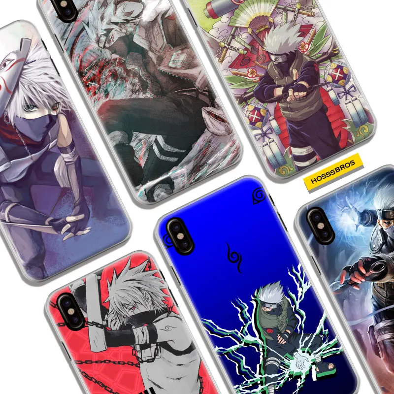 

Kakashi Hatake Naruto Coque For Apple iPhone X 8Plus 8 7Plus 7 6sPlus 6s 6Plus 6 5 5S SE Phone Case Cover Shell