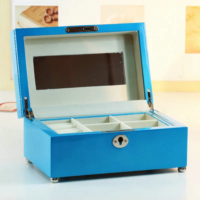 

Wooden jewelry music box birthday gift storage box send wife