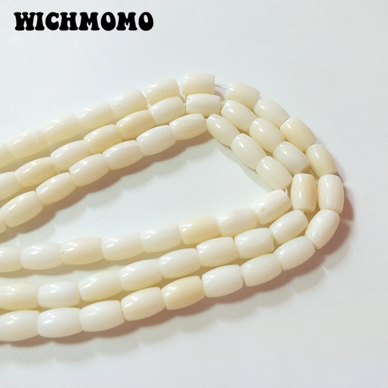 

2021 New 5*8MM 20pieces/bag Natural White Coral Oval Shape Beads for DIY Necklace Bracelet Jewelry Making Accessories