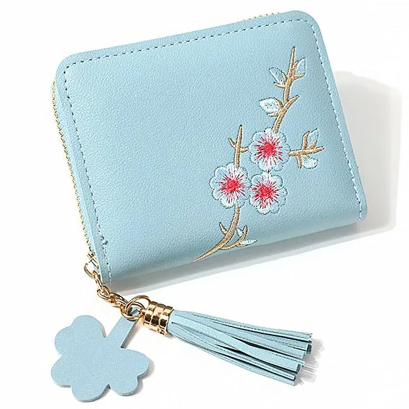 

Fashion Small Female Purses Short Coin Purse Pocket Embroidery Tassels Women Wallet Bag Cards ID Holder Good Quality Moneybags