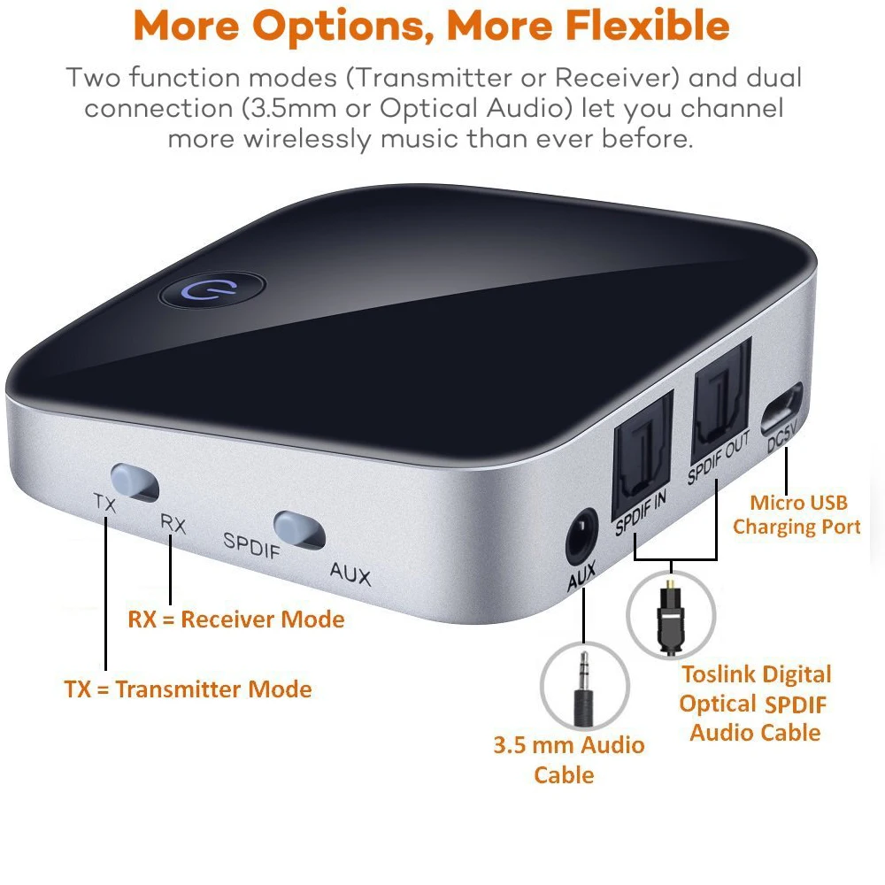 Bluetooth передатчик приемник aptx беспроводной стерео аудио адаптер Bluetooth приемник с SPDIF AUX 3,5 мм
