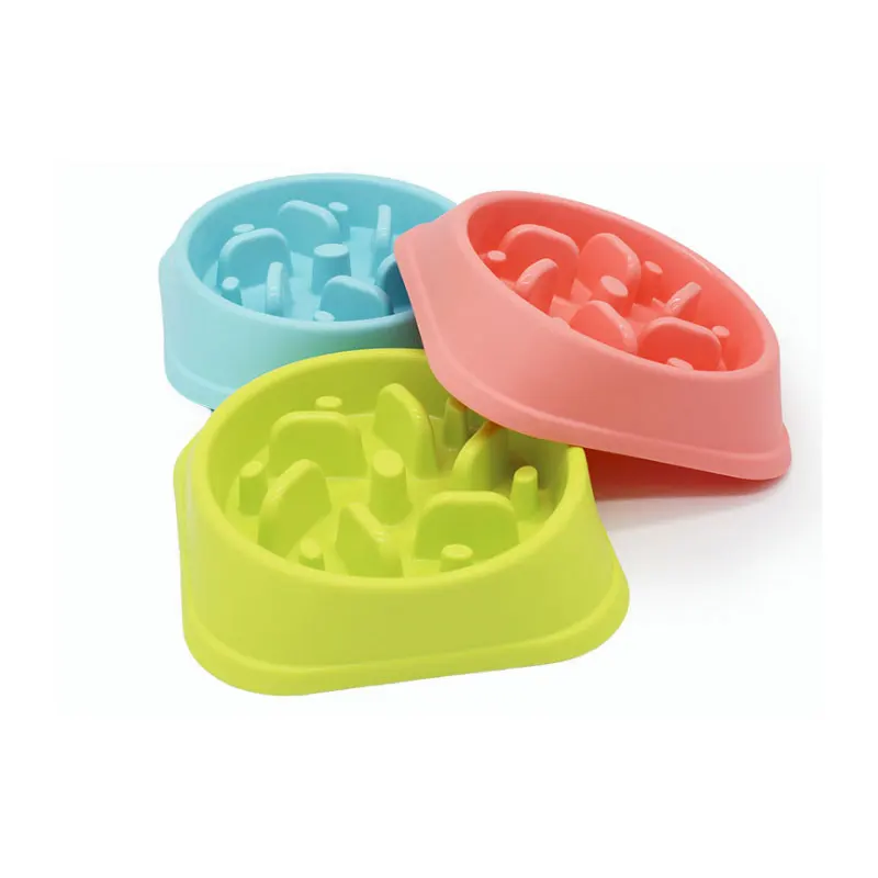 

Pet Slow Feeder Bowl Plastic Anti Slip Gulp Healthy Dish Prevent Obesity for Dog Cat Slow Eating Water Food Bowl Pet Supplies