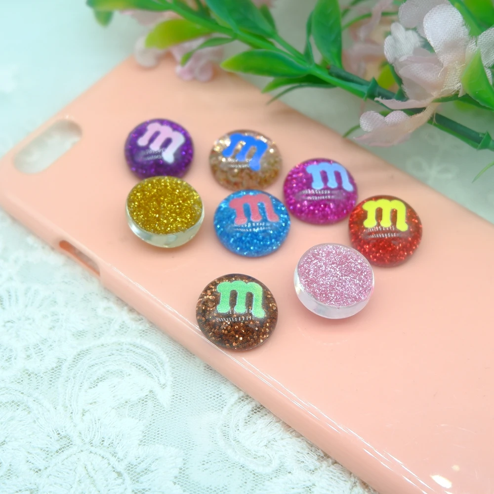 

Kawaii M candy,Flatbacks Resin Cabochon Craft For DIY mobile phone case Hair Clip Decoration Scrapbooking Embellishment