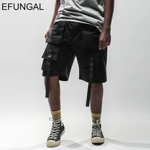 EFUNGAL накладные карманы шорты для мужчин Лето Harajuku уличная хип хоп до колена Скейтборд Спортивная повседневная пот шорты