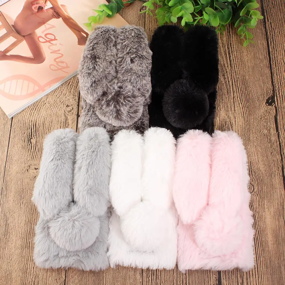 

3D Rabbit Bunny Toy Case For Xiaomi Redmi Note 3/ 4/ 4A/ 4X/ Note 4X/ 5/ 5 Plus High Quality Artificial Cony Hair TPU Back Cover