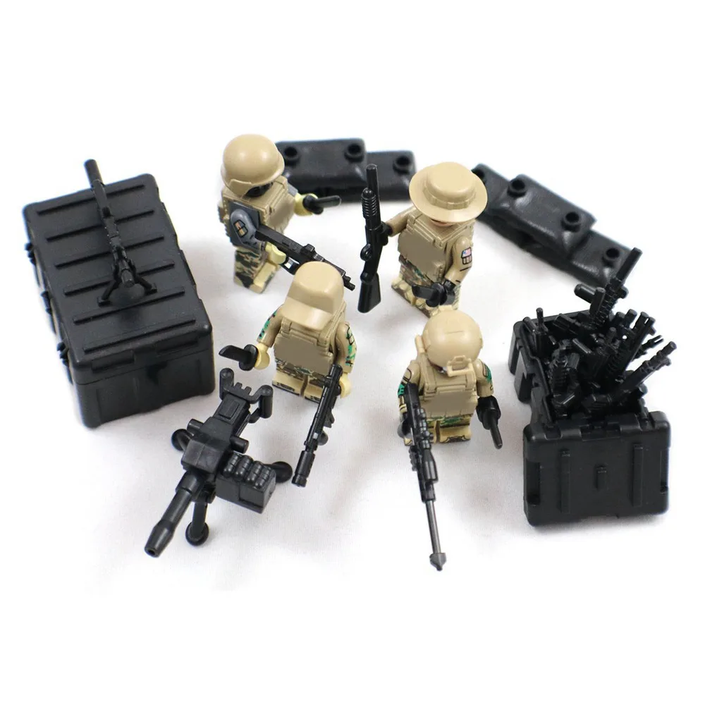 MOC Rare Falcon Commandos игрушечные строительные блоки военные с оружие|block toys|building blocks toywar