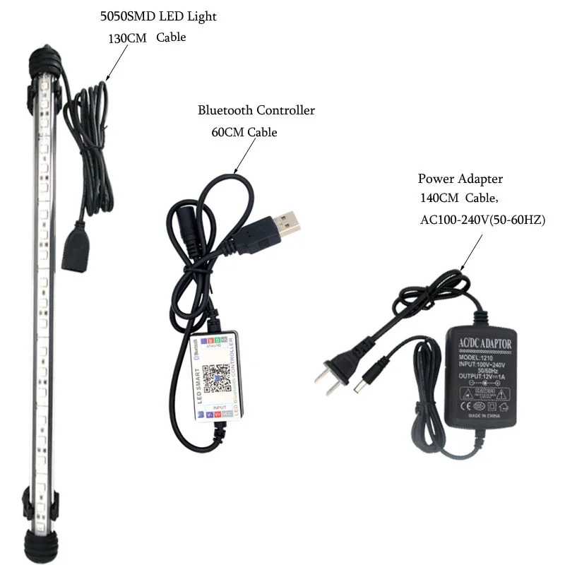 RGB Aquarium Light Marine Bluetooth Controller Fish Tank Led Lighting Fixture Submersible For Aquarium aquarium light aquarium lamp