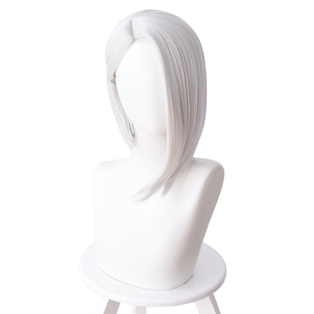 Game OW Ashe Wig White Heat Resistant Synthetic Hair Cosplay Wigs + Cap | Тематическая одежда и униформа