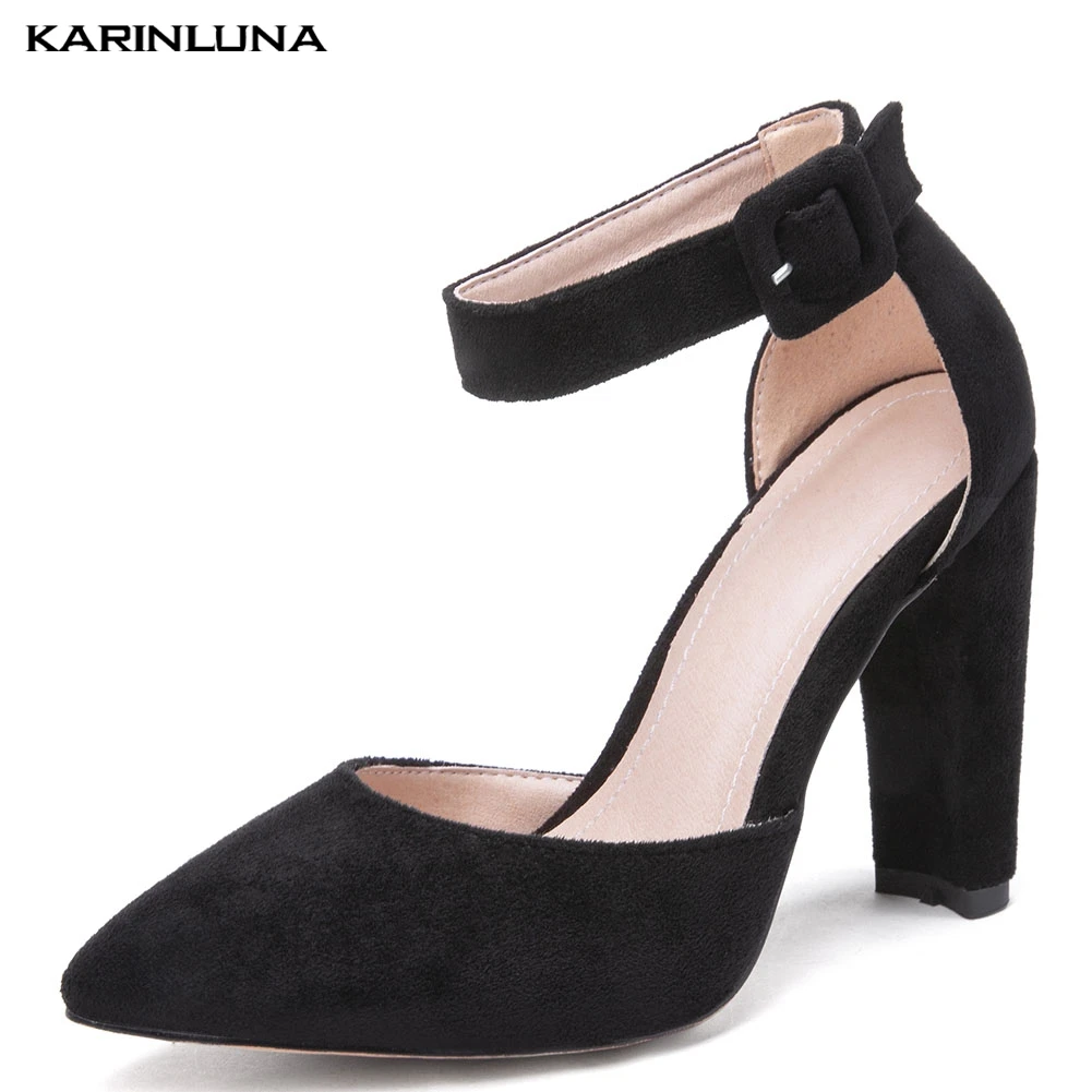

Karinluna Hot Sale Big Size 34-46 High Heels Elegant Sweet Women Shoes Party Wedding Shoes Woman
