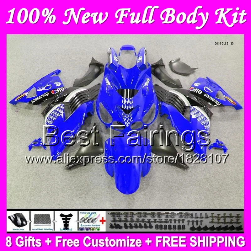 

Fairing For KAWASAKI NINJA ZX14R Stock blue 12-14 ZZR1400 B315 ZZR-1400 12 13 14 Hot Blue black 2012 2013 2014 ZZR 1400 +Decal