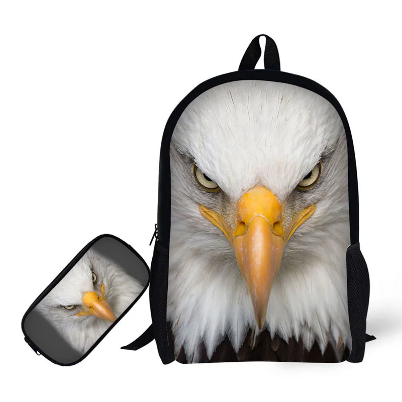 

HD eagle printing school bag sac a dos femme book bag for boys larger capacity backpack for school and daily use