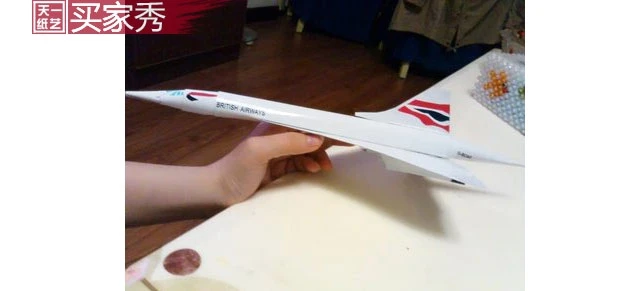 Concorde сверхзвуковой самолет Бумажная модель 3D ручной работы DIY игрушка оригами Бумажная модель