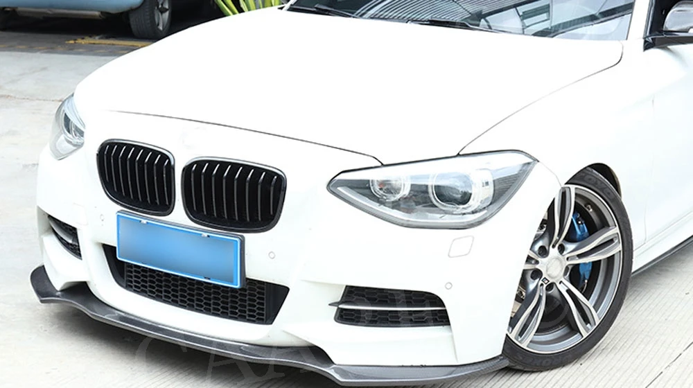 1 серия черный Передний бампер спойлер для BMW 116i 118i 125i F20 M135i M Sport 2012- R Стиль защита головы подбородка