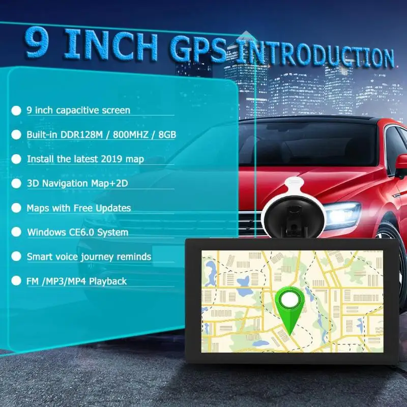  S900 9 zoll Auto Gps Navigation 256MB + 8G Touchscreen Auto Sat Nav FM Auto GPS Navigator 2019 RU E