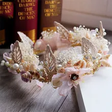 Fashion Headband Mermaid Crown Wreaths Wedding Prom Bride Hair Accessories Flower Princess Girl Birthday Party Hair Decoration
