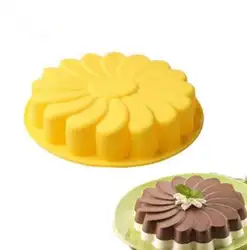 23.5*5 см силикона Круглый Цветок Форма торта Хлеб шоколадный мусс DIY выпечки Инструменты