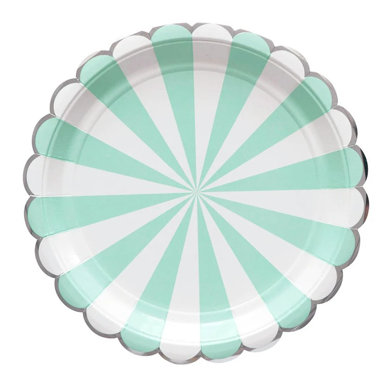 7" 9" Paper Plates Set Luxury Party Supplies Business Meeting