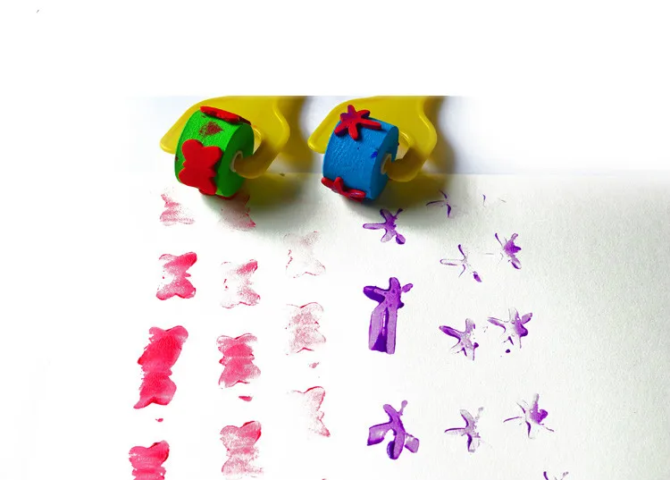 Креативный ролик губки, щетки Забавный рисунок игрушки Дети Diy пены Граффити кисть поставки Книги по искусству набор ремесел