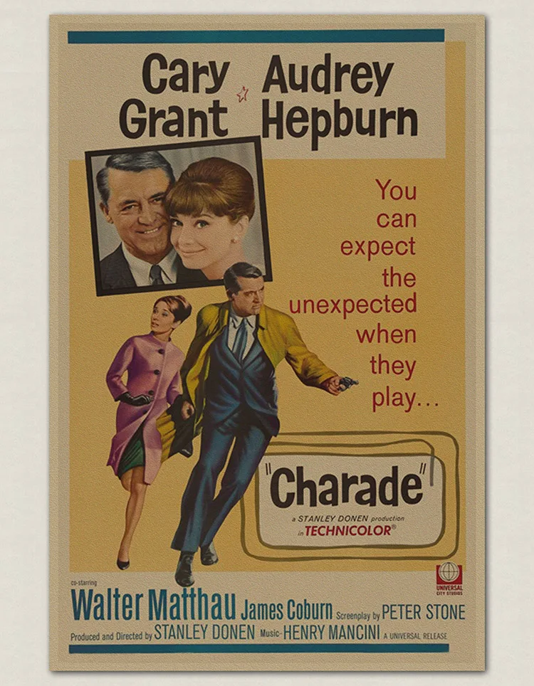 

Nostalgic Audrey Hepburn Vintage Movie posters Retro old Paper Paint Living Room Decor Wall Art Crafts Sticker 42x30cm