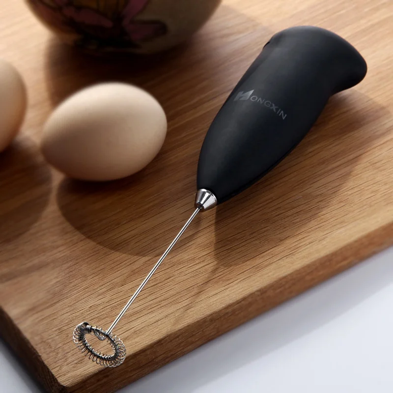 

1PCS Electric Handle Egg Beater Black Egg Stirrer Milk Frother Foamer Whisk Mixer Milk Treater Juice Muddler Coffee Stirrer