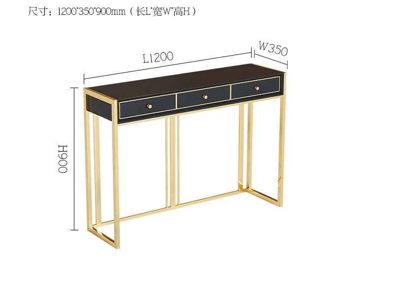 90 см высокая консольный столик/металлические ножки с Золотым Лаком/купить диван получить этот стол бесплатно
