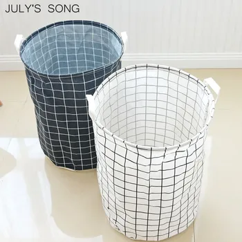 

JULY'S SONG 40*50cm Waterproof Storage Basket For Toys Dirty Clothes Laundry Basket Bag Fruit Basket Fashion Fabric Laundry Bag
