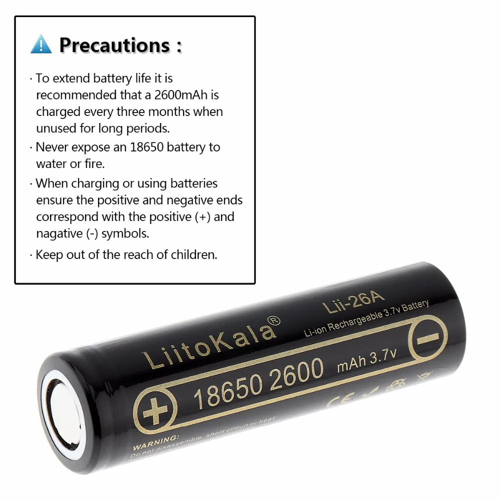 Liitokala 2 шт. Li-Ion 18650 3.7 В 2600 мАч Батареи Перезаряжаемые Батарея с Портативный Батарея коробка и 2 слота USB Smart зарядное устройство