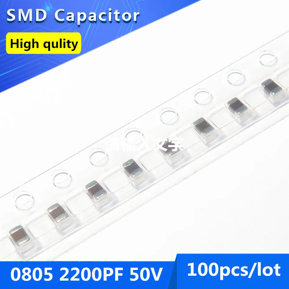 100 x 2n2//2.2nf//2200pf 0805 SMD Capacitors//SMT ceramic capacitors Chip