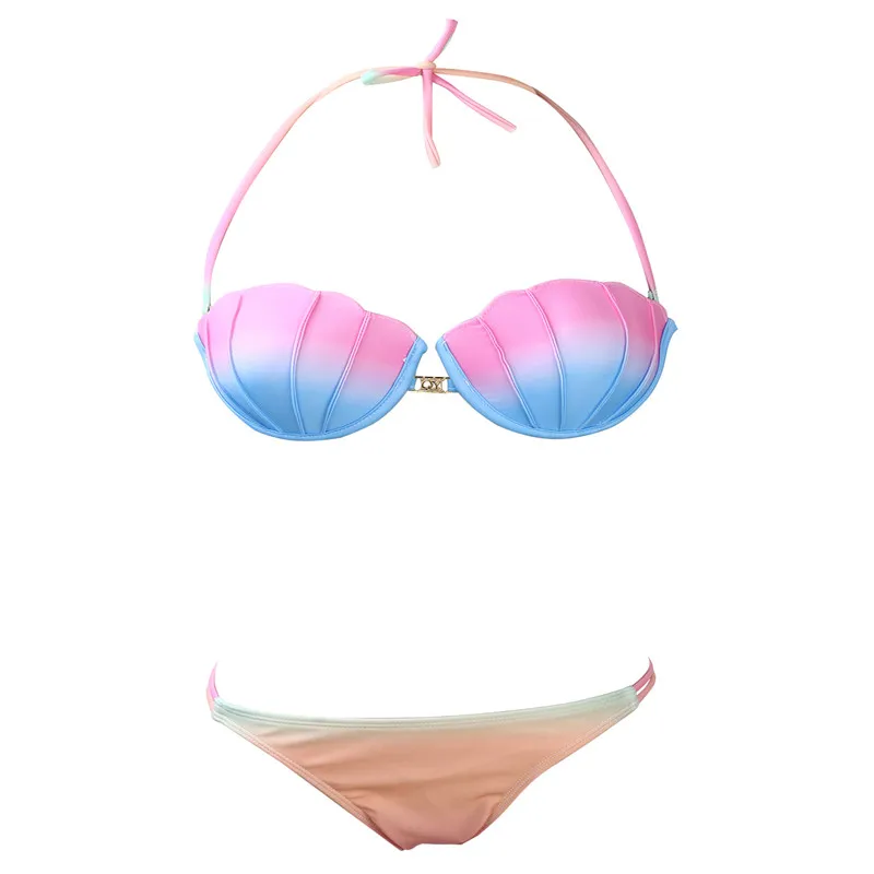 Top quality Seashell Bikini Women's Padded Push up Bikini Set Muiti