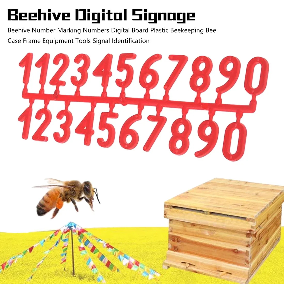 

Beekeeping Marking Board Benefitbee Plastic Beehive Digital Number Apiculture Box Sign Frame beekeeping equipment tool