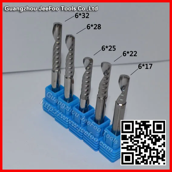 

6mm Single Flute Spiral Bit /Arcylic Tool / Solid Carbide/engraving tools /A series