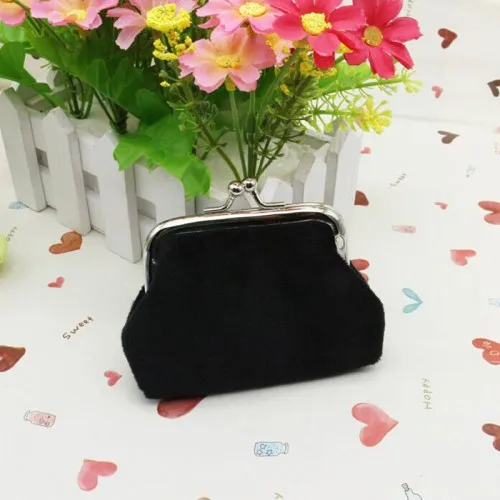 RoseDiary, 6 цветов, для женщин и девочек, фланелет, с нулевым бумажником, сумка для монет, дамская сумочка, сумочка, кошелек, карамельный цвет, кошелек - Цвет: Black