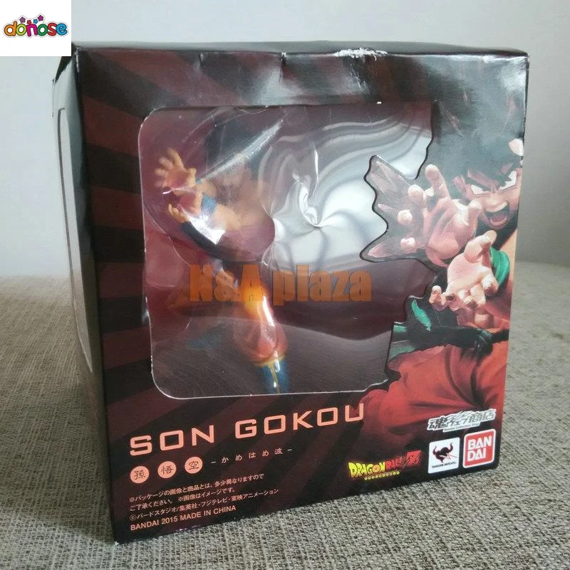 Аниме Dragon Ball Z Сон Гоку Вегета KameHameHa Ver. Tamashii web-ed. Limitada ПВХ фигурка модель игрушки 12 см - Цвет: Goku Box