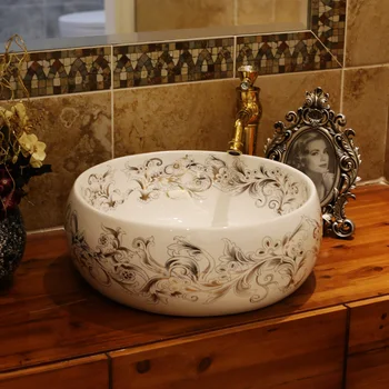 

Ceramic wash basin Round Counter top wash basin art round white ceramic wash basin bathroom sink
