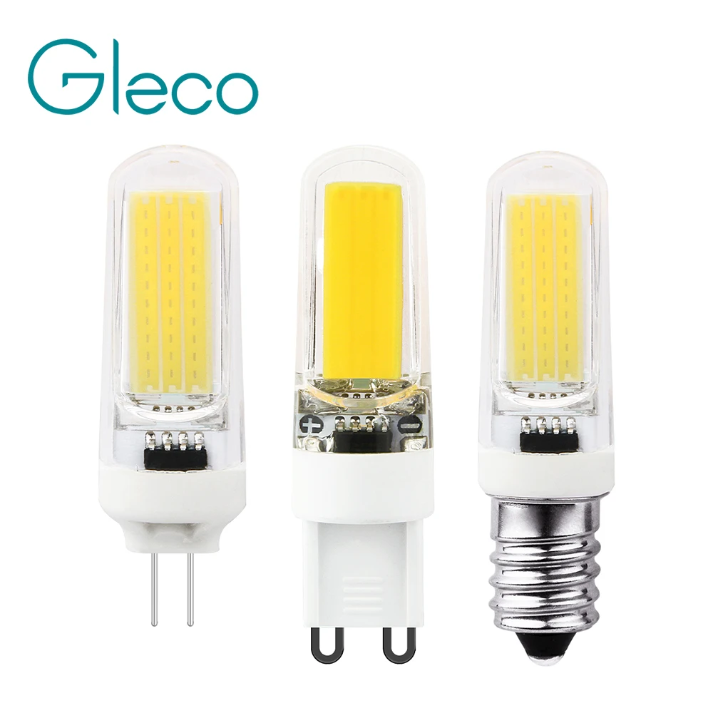 5PCS AC 220V Dimmable COB LED Light 3W 2609 G4 G9 E14 PC Lampshade Bulb Replace Halogen Crystal Spotlight Chandelier | Лампы и