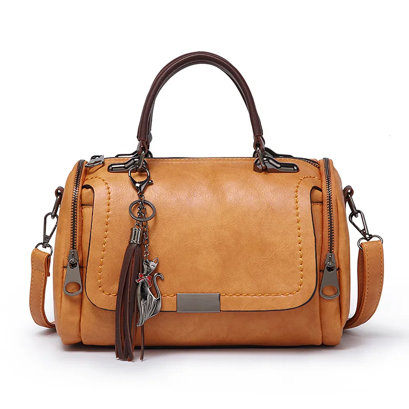 

Limited Time Discount 2019 New Fashion Casual Retro Boston Bag Large Capacity Personality Shoulder Crossbody Handbag Supreme