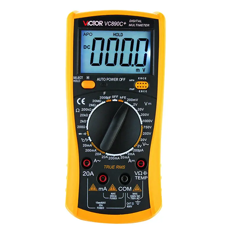 

VICTOR VC890C+ LCD Display Digital Multimeter 20000uF Capacitor support