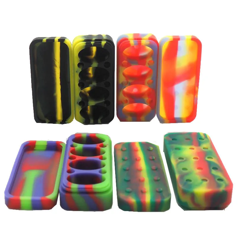 

10pcs 4 in 1 75ml silicone oil wax jar dab container Bho concentrate container butane oil jars Non Stick Slick oil Dab wax jar