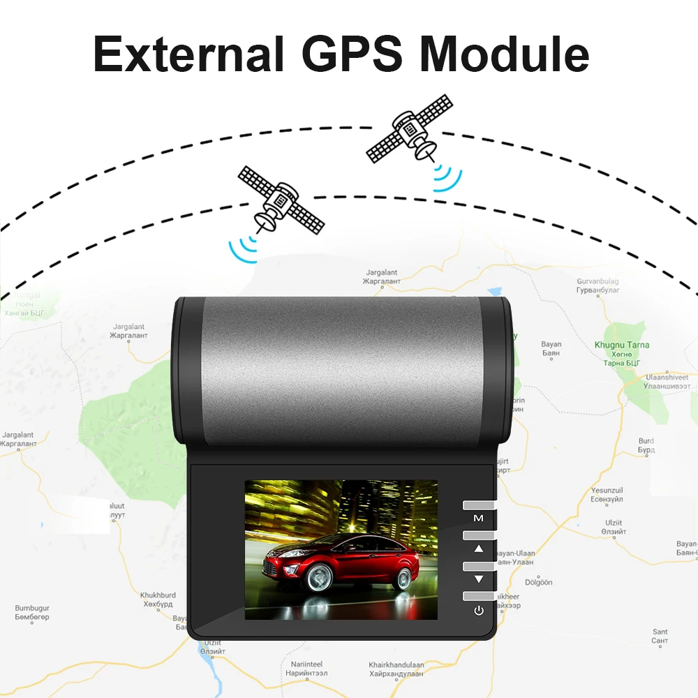 Wifi Автомобильный видеорегистратор Камера ночного видения с внешним GPS 2 &quotIPS