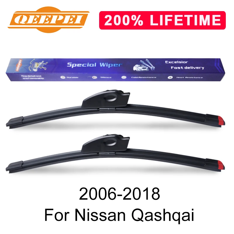 QEEPEI Replace Wiper Blade For Nissan Qashqai 2006 2018 Silicone Rubber