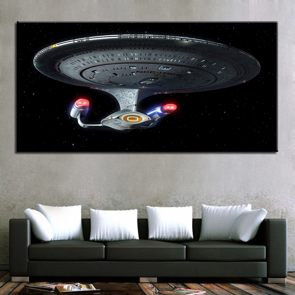 

Wall Art Framework HD Prints Star Trek Posters Canvas Pictures Home Decor 1 Pieces Movie Enterprise Paintings For Living Room