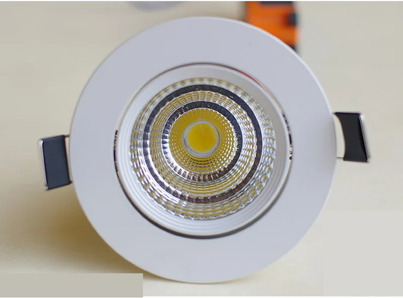 Cob Anti-vertigo Into Recessed Downlights Spot Light Dimmable Office Mall Home Kitchen Renovation AC90-260v Warm White + Drivers | Освещение