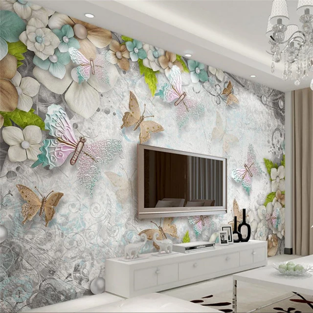 Beibehang Wallpaper Kustom Cantik Mediterania Erfly Mutiara Beibehang Wallpaper Kustom Cantik Mediterania Erfly Mutiara Bunga Ruang Tamu Tv Latar Belakang Papel