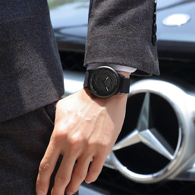 2018 New Creative Camera shutter Style Cadisen Top Brand Luxury Men Casual Quartz Watch Men Business Waterproof relogio clock