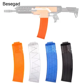 

Besegad Portable Transparent 22 Soft Bullet Darts Gun Quick Reload Clips Cartridge Magazine for Nerf Shooting Games