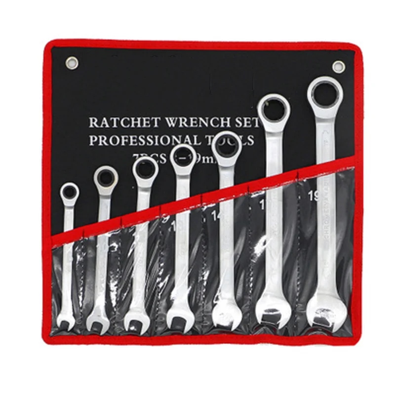 

7 pcs multi-function tool ratchet wrench tool set car universal repair tool